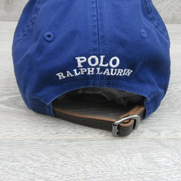 Polo Ralph Lauren Bear Twill Ball Cap Hat Royal Blue OS Adjustable NEW - Picture 7 of 13